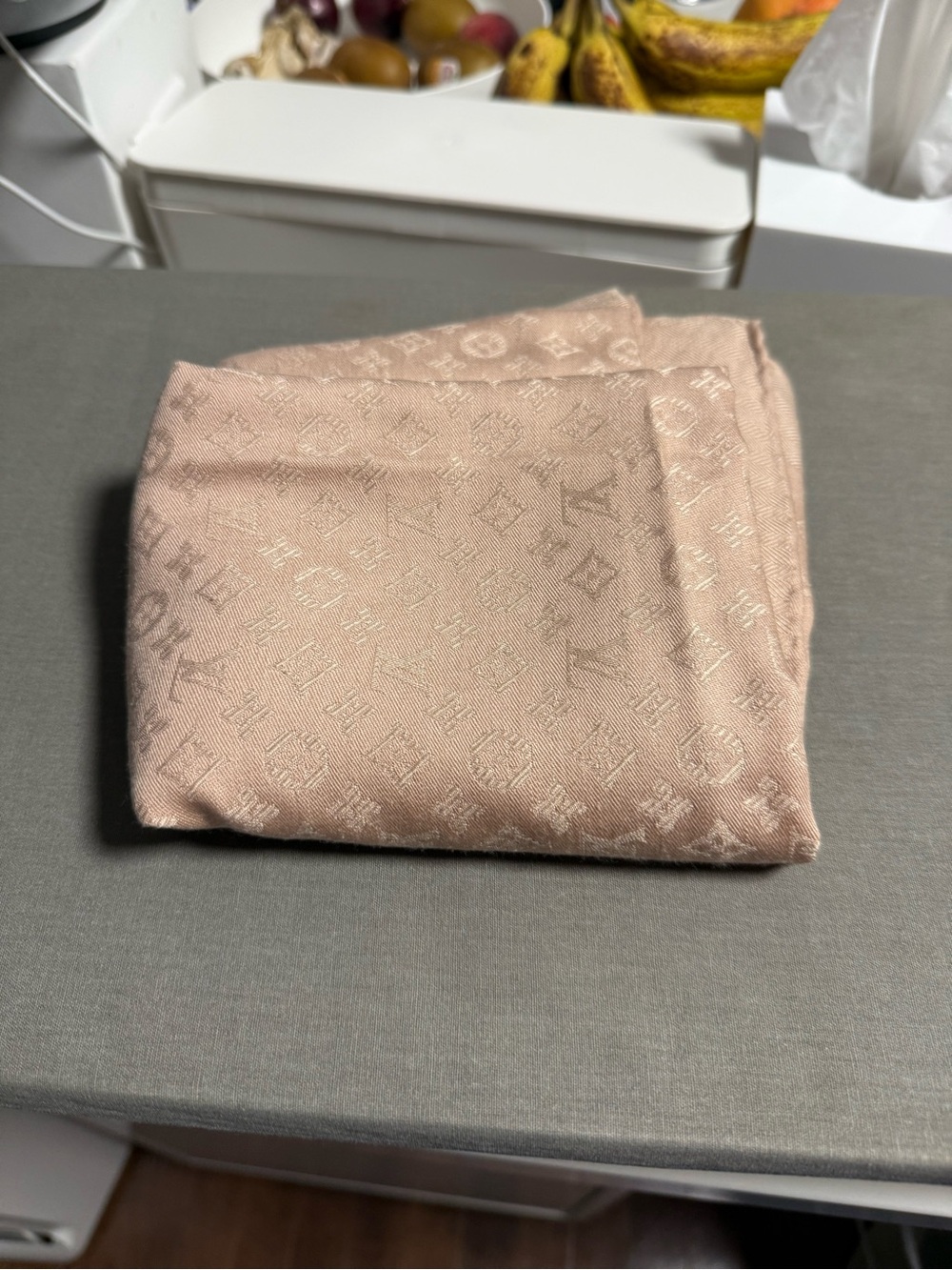Louis Vuitton Pink Monogram Silk Shawl